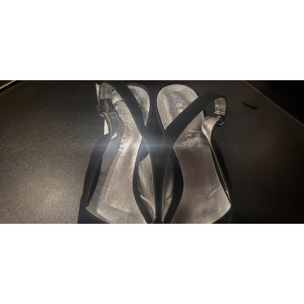 David Tate Open toe Slingback Black Size 9